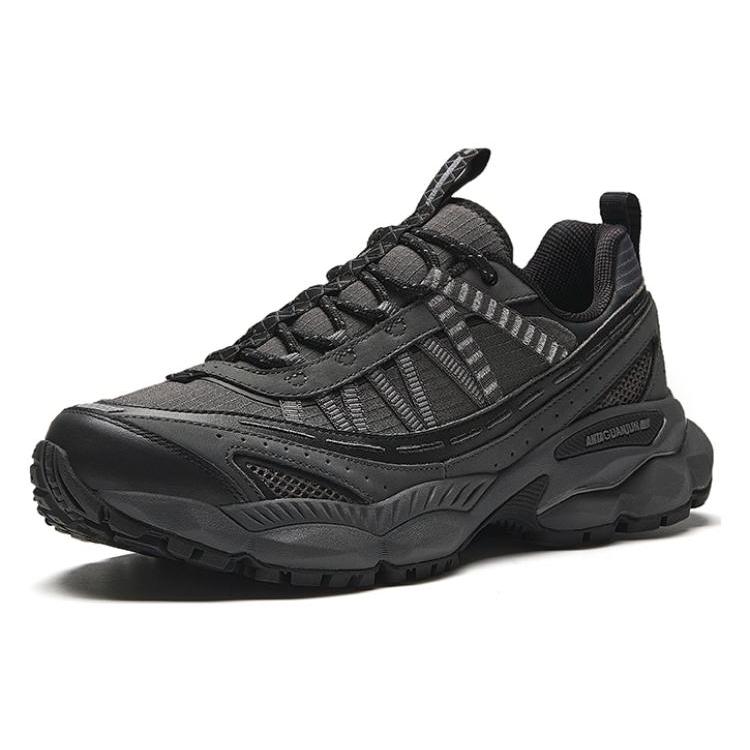 New Anta Champion All Weather Series Shock Absorbers Slip Resistant Low Top LINING Cloud Casual Running Shoes Men's Black 112418802A-1