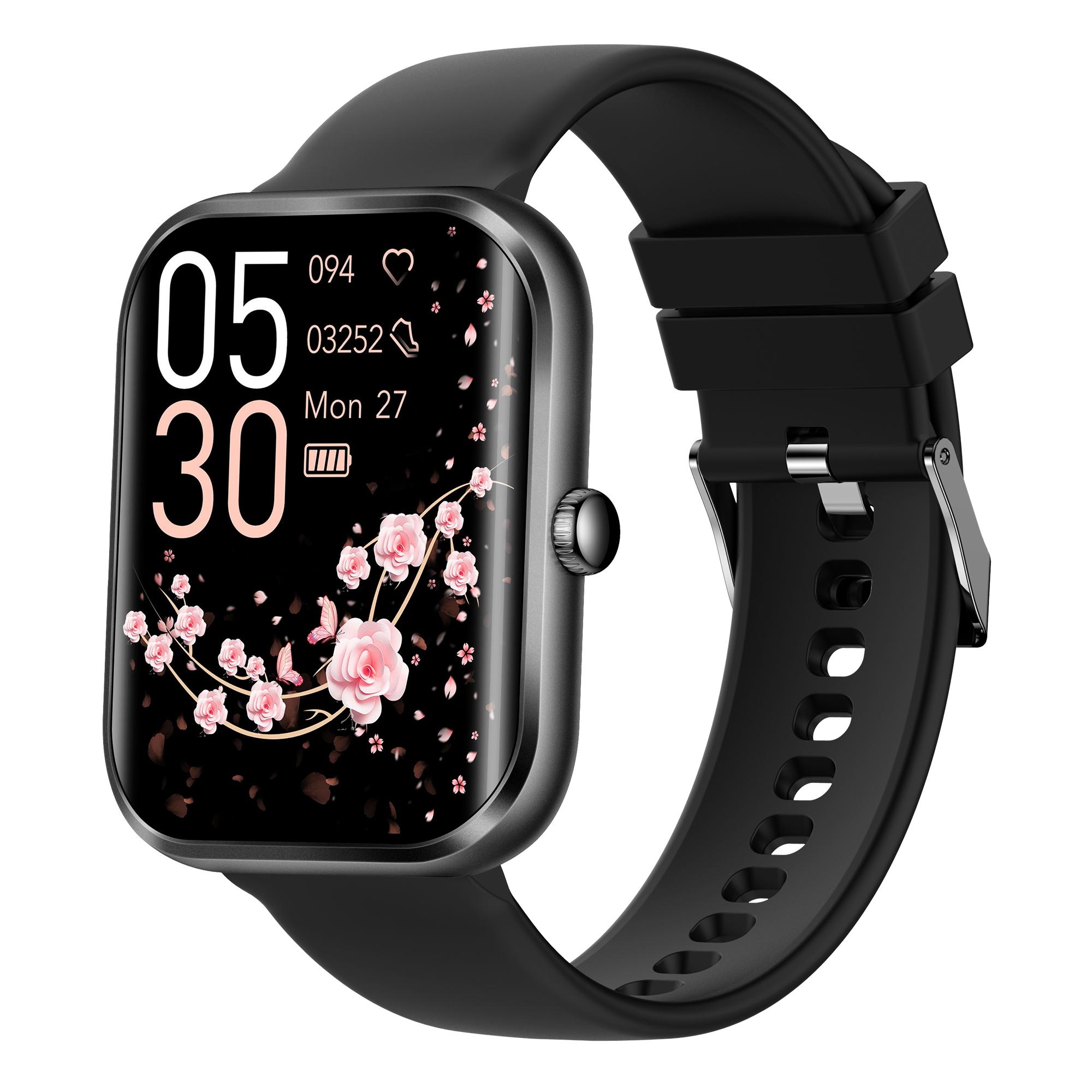 

AK58 1.96-inch Large Screen Sports Bracelet Heart Rate Monitor Waterproof Smart Watch, Silicone Strap