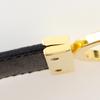 Salvatore Ferragamo Gancini belt black/gold Suede/Plated Gold Women Used