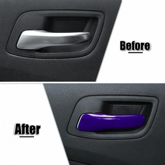 Purple Car Interior Door Handle Trim Cover Decor Shell for Dodge Charger 2011-25