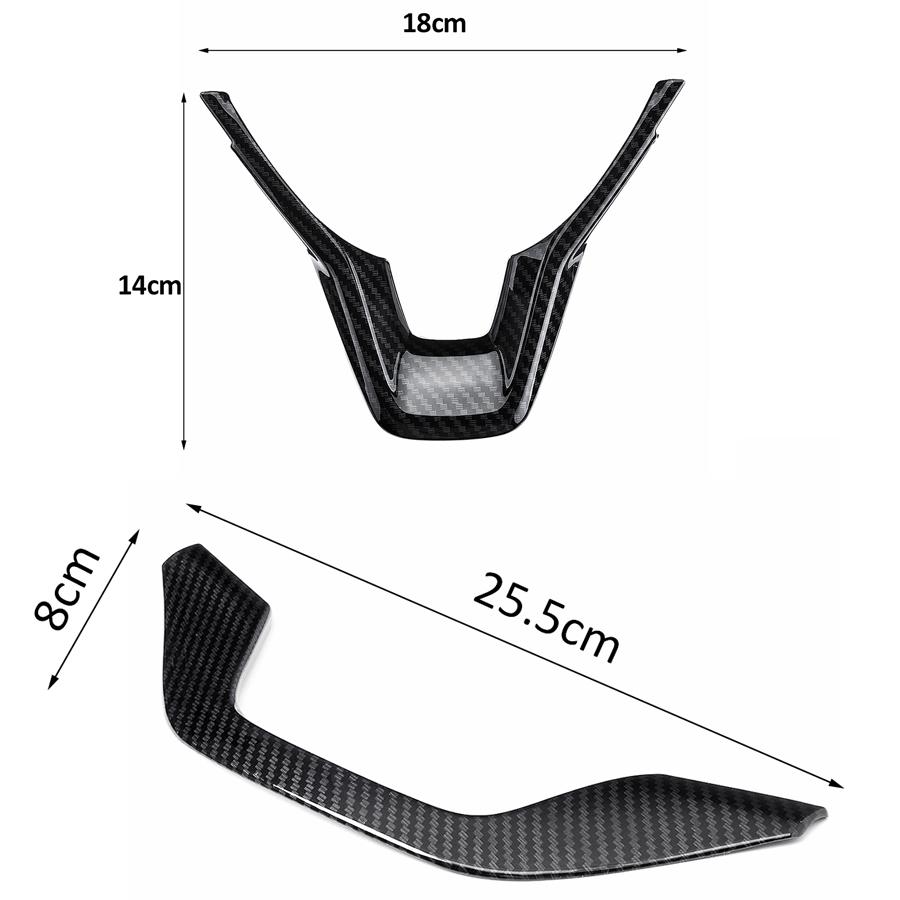 2× Carbon Fiber Style Steering Wheel Frame Cover Trim For Honda Accord 2018 2019