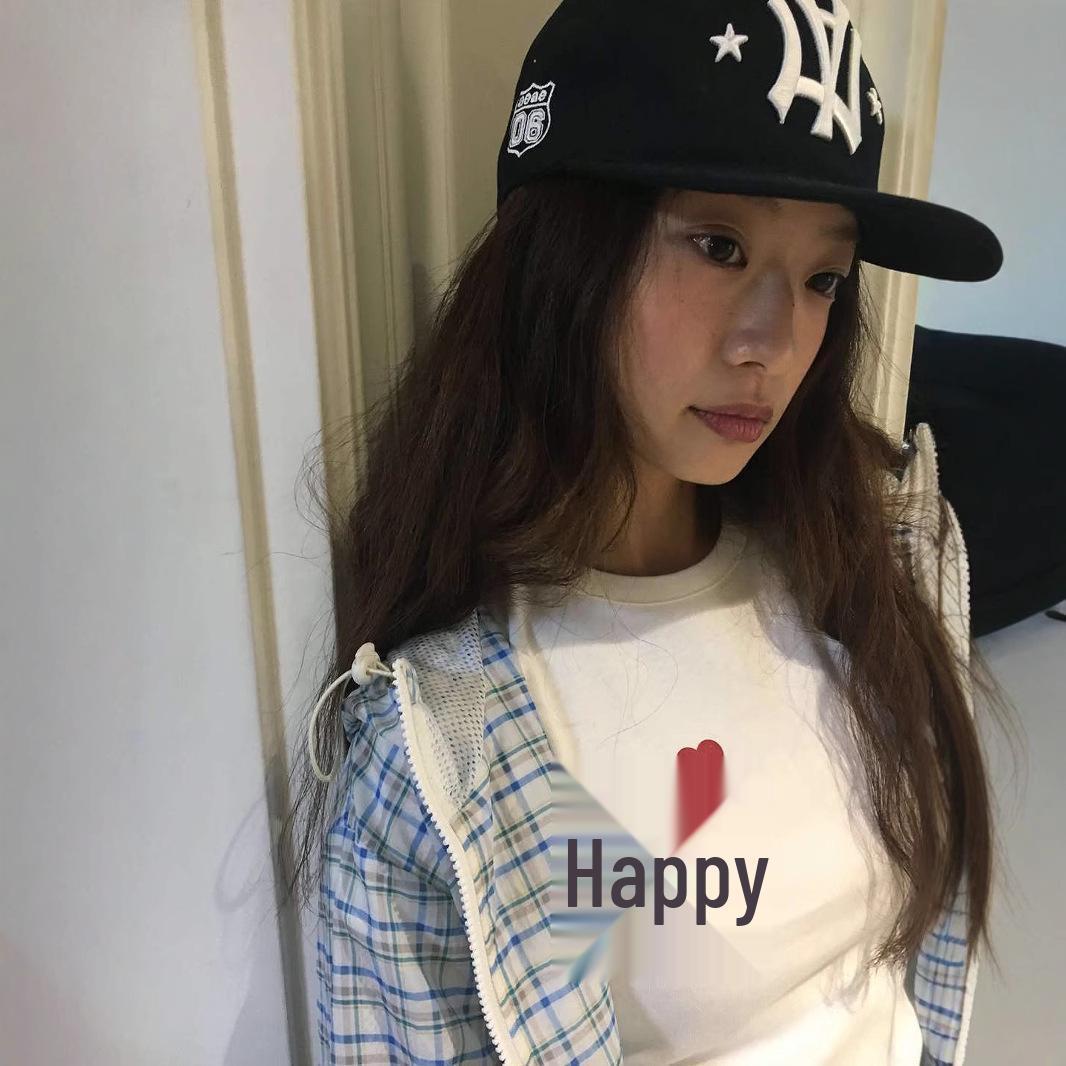 

2025 Summer Polka Dot Sweet Korean-Style Cute Short Sleeve T-Shirt for Women S
