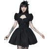 Idol Costume Gothic Black White Mini Length Sexy Gothic Lolita Lolita JSK Sleeveless Cute Dress Party Live Costume Photoshoot Stage Costume Sweet