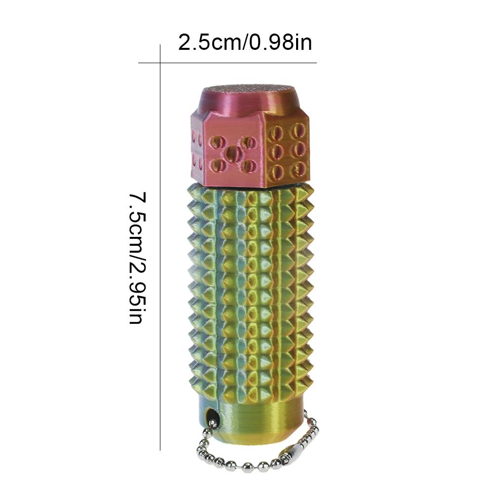 3D Printed Little Spiky Sensory Roller Toys Stress Relief Spiky Stim Tactile Keychain Mini Grippie Fidget Toys Keychain Pendant