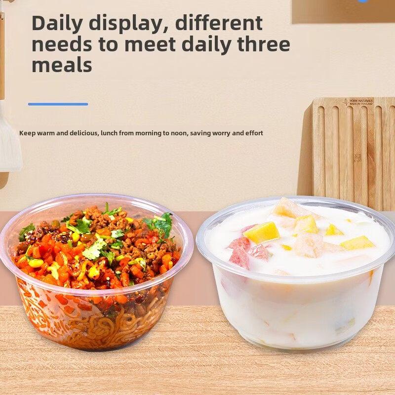 ZISIZ Disposable Transparent Plastic Bowl
