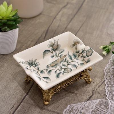 Vintage Ceramic Soap Dish for Cross-Border Export, European-Style Personalized Soap Holder for Bathroom & Laundry Room