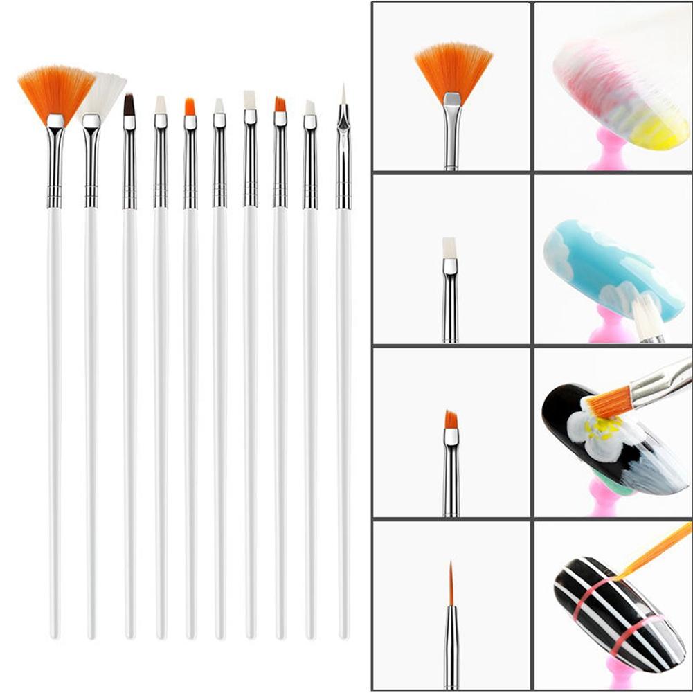 

15pcs Nail Art Drawing Line Brush Carving Painting Pen Nail DIY Manicure Tool(белый) белый
