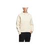Adidas Logo-Print Kapuzenpullover mit Kordelzug Langarm Damen Oberteile Off-White HZ7035