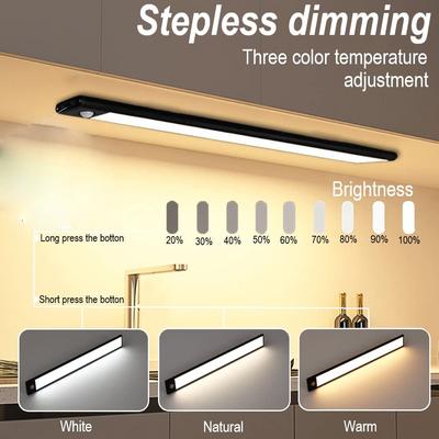 LED Night Light Motion Sensor Cabinet Light Rechargeable Lamp Cabinet Wardrobe Lamp Under Backlight For Kitchen Stairs Hallway