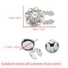 Button Covers Rhinestone Button Cover Flower Button Cover Decorative Button Formal Attend Accessories for Shirt Jeans