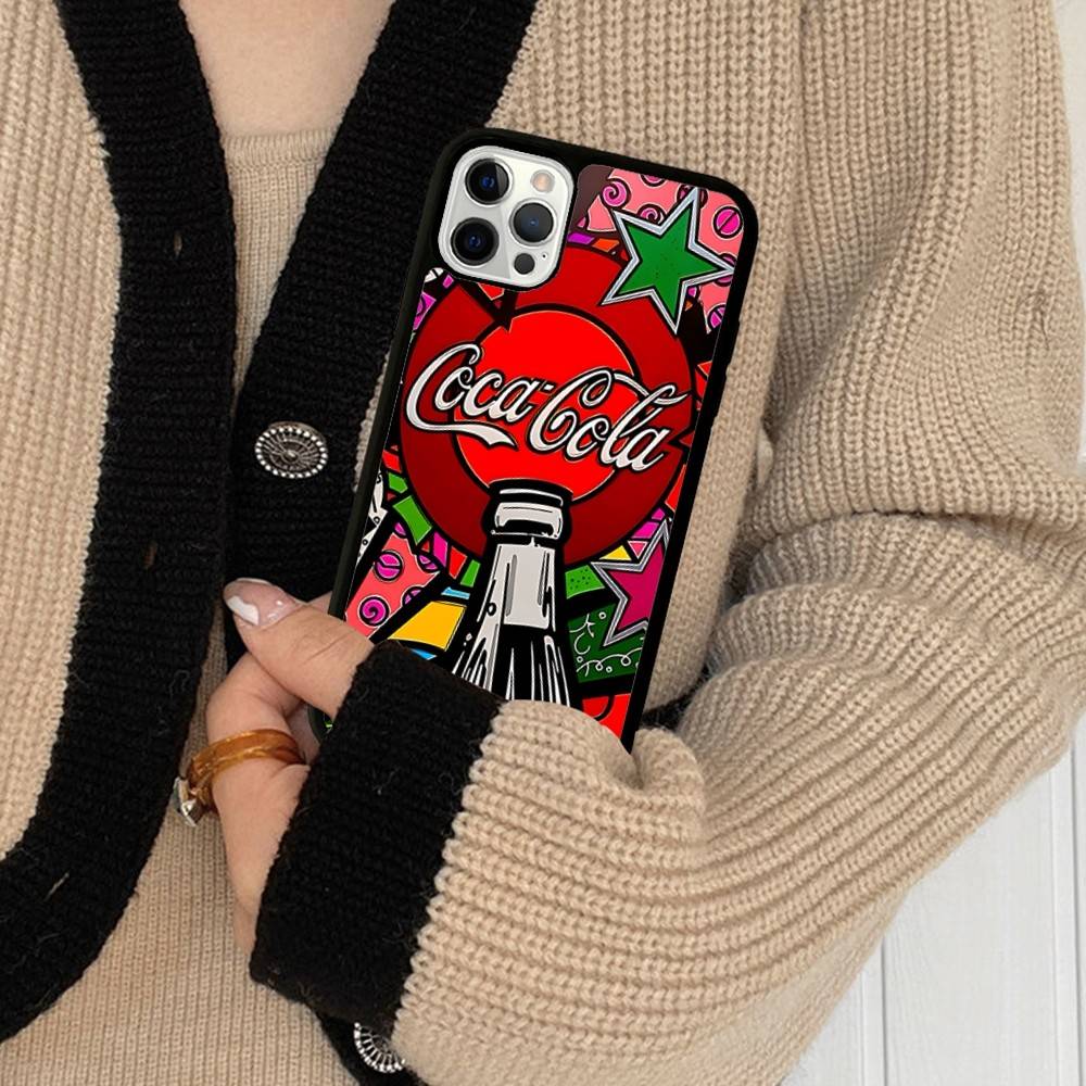 Hot C-Coca Drinks C-Cola Phone Case For IPhone 17 16 Pro Max Air 13 12 Mini 14 15 Plus 11 PC+TPU Back Cover