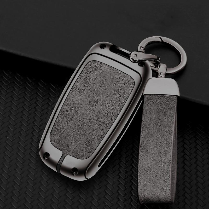 Zinc Alloy Leather Car Key Case For Hyundai Solaris Hb20 I30 Veloster Sr Ix35 Elantra Accent For Kia Sportage K5 Rio Sportage K2