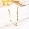 Elegant Gold Ball Geometric Necklace: Stainless Steel Women's Fashion Jewelry