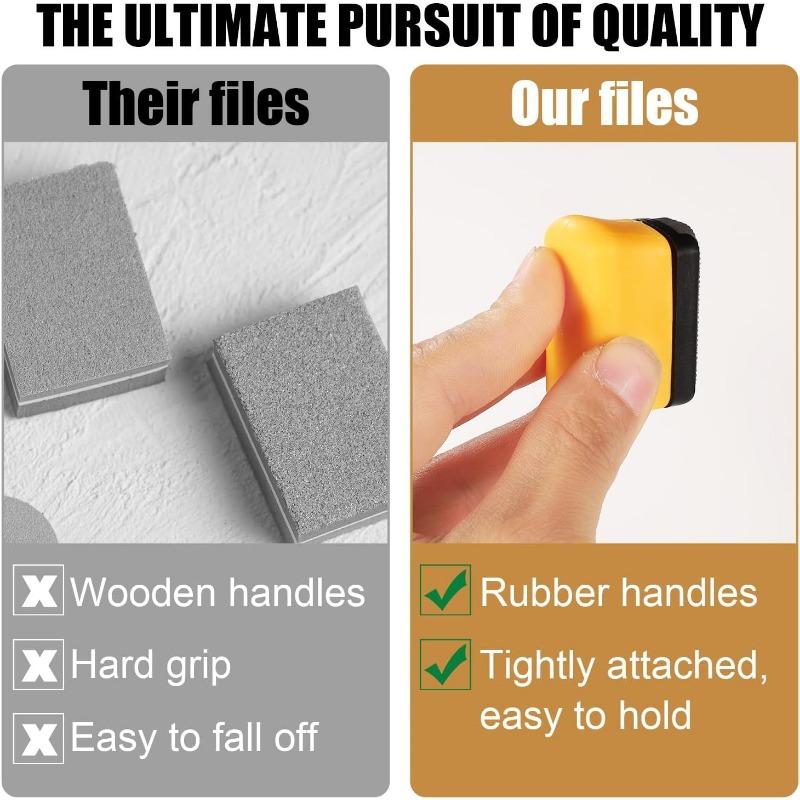 Denibbing File, Paint File Tool for Quick Removal of Paint Imperfections, Two Sided Mini-File Blade for Repairing Paint Retentio