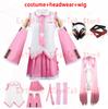 2025 XS-3XL Full Set Pink Cherry Hatsune Miku Cosplay Costume Wig Headwear Prop Miku Cosplay Accessories Halloween Party Outfit