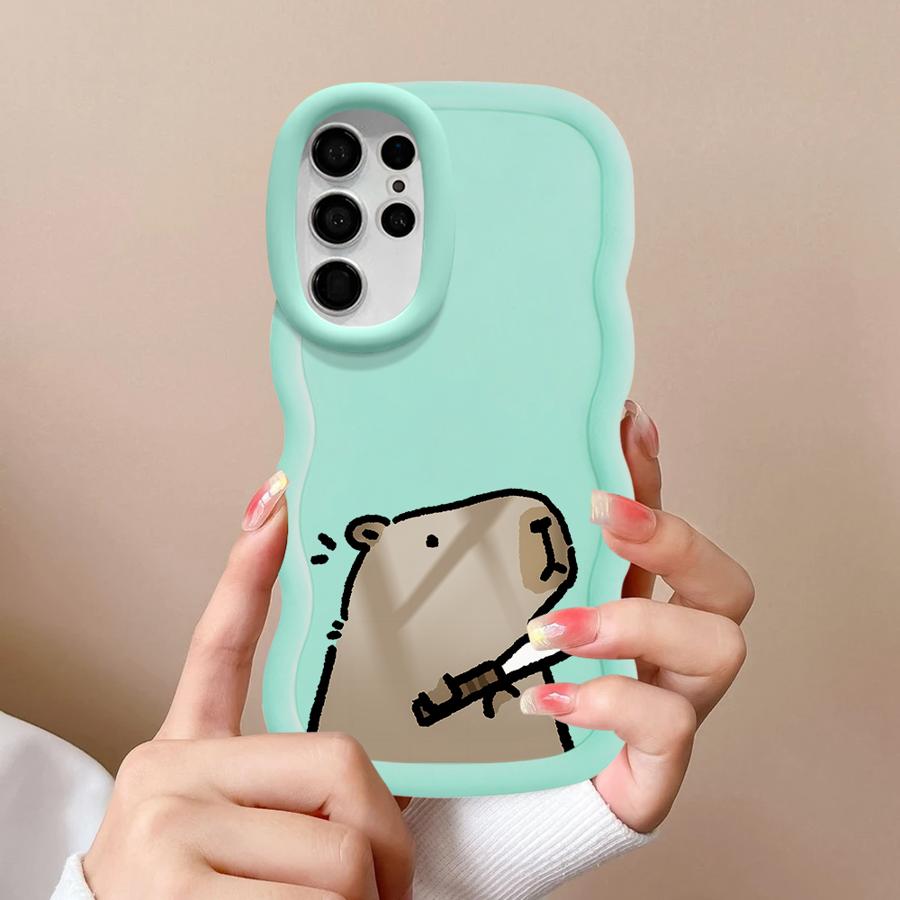 Cartoon Cute Capybara Soft Phone Cover Case for Samsung Galaxy S23 Plus S25 A25 S21 S20 FE S24 S22 Ultra A26 A35 A36 A54 A55 A34