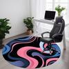 1pc Abstract Swirls Carpet, Round Non Slip Durable Large Size Office Carpet, Suitable for Office