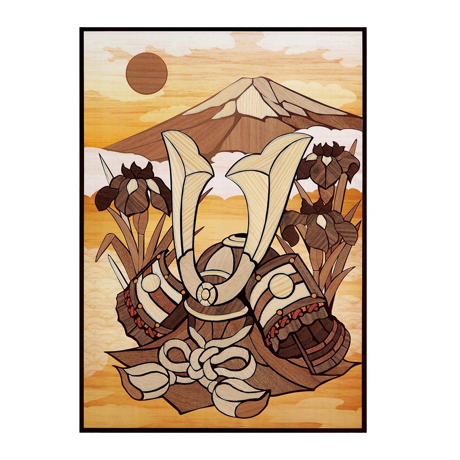 

Sakura Horikiri Natural Wood Sakura Art Rising Sun Helmet 6482020 Brown