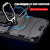 KEYSION Shockproof Armor Case for OPPO A77 5G A57 4G Silicone+PC Metal Ring Stand Phone Back Cover for Realme Q5i V23 5G