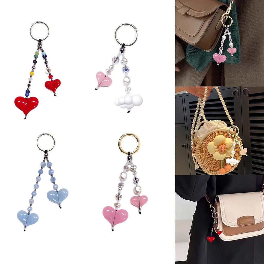 Beaded Keychain Backpack Decoration Portable Cute Hanging Ornament Decorative Pendant for Birthday