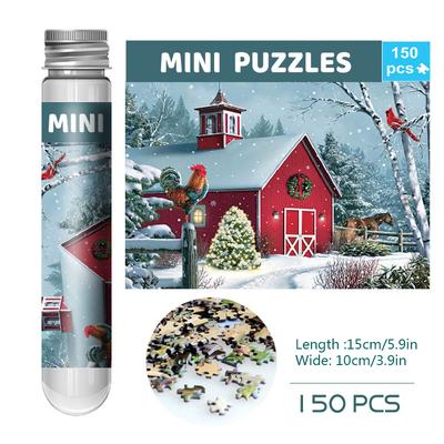 Weihnachtsgeschenke, Familienzeit 150 Mini Reagenzglas Puzzle Weltberühmtes Gemälde Reise-Puzzle Yc-M