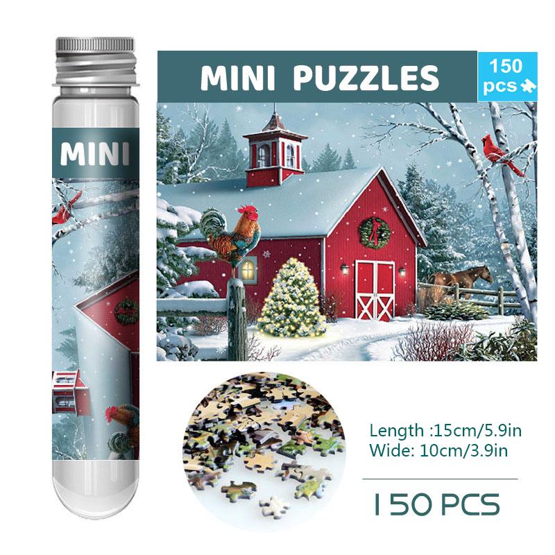 Christmas Gifts, Family Time 150 Mini Test Tube Puzzle World Famous Painting Travel Puzzle Yc-M