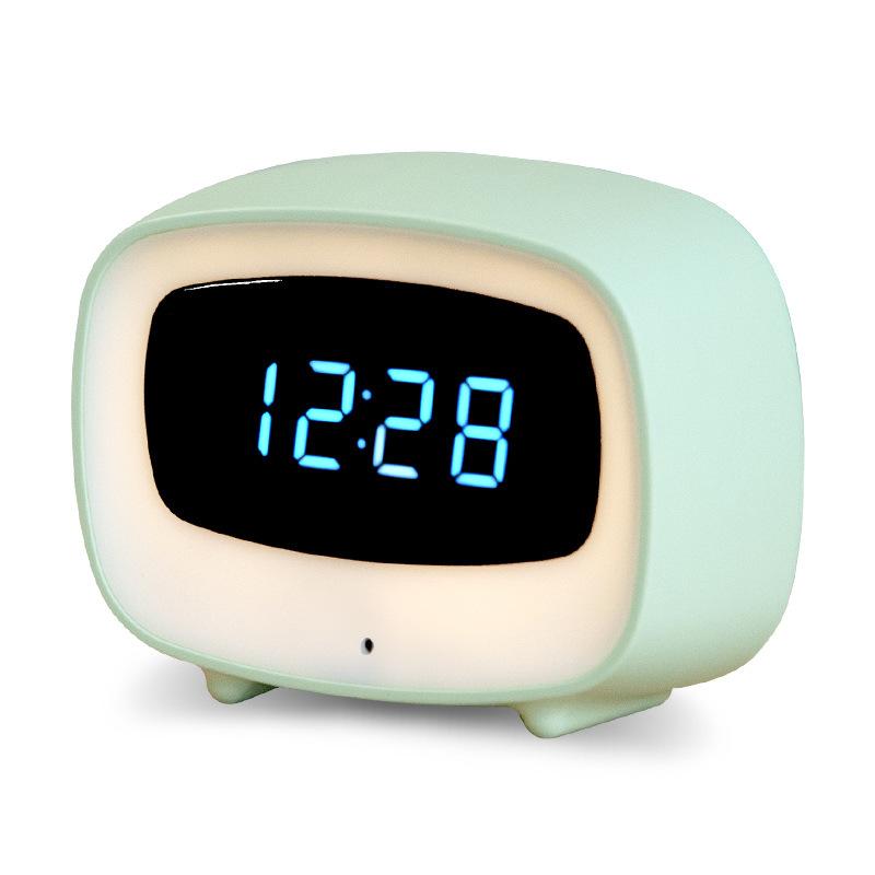 Novo despertador inteligente com luz noturna e voz para idosos e cegos, ar condicionado, companheiro para crianças e estudantes