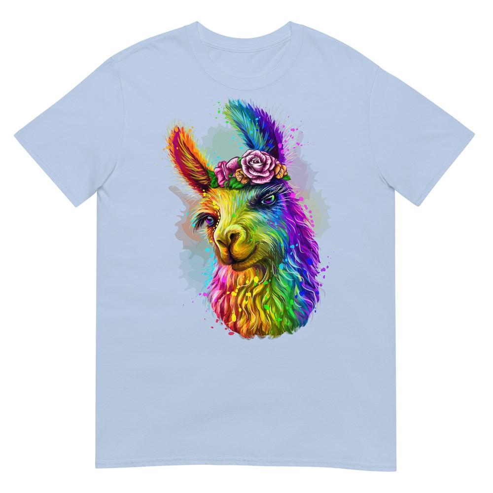 Cute Llama Mom For Llama Lovers Colorful Art Llama Unisex TShirt S