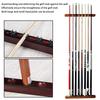 1Pc 6-Slot Wood Snooker Rod Hanging Bracket Wall-Mounted Pool Rod Holding Stands Professional Durable Tools Billiard Accessories