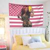 SZA American Flag Tapestry  Modern Music Poster Wall Art  Aesthetic Room Decor Meme Backdrop Cloth Flat Print