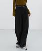 Michikoleondeonkosino Autumn Two-Pintuck Wide Slacks Black