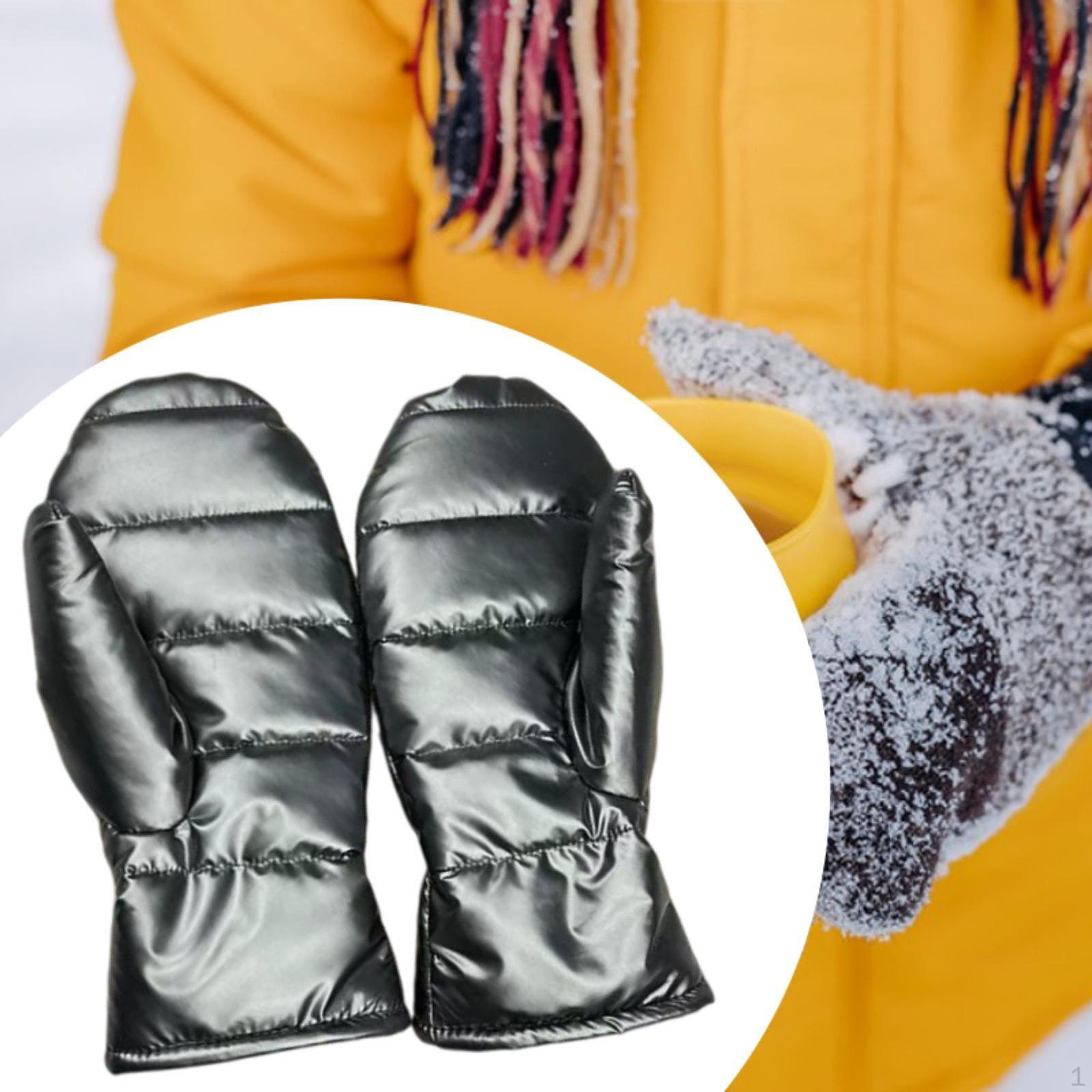 

Варежки женские зимние стеганые нескользящие мягкие для сноубординга и бега Deep Grey