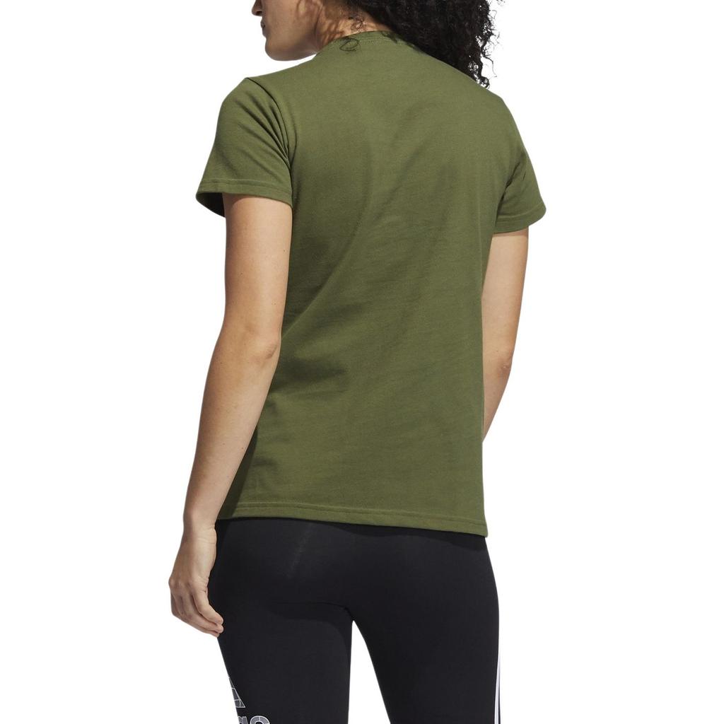 adidas Graphic Short Sleeve Tee Comfortable Round Neck T-Shirt Women Tops Green GN9152