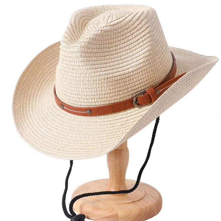 Women Summer Outdoor Foldable Beach Hats Big Size 62Cm Cowboy Hat Men Jazz Straw Hat Uv Sun Protection Travel Fashion Sun Hats