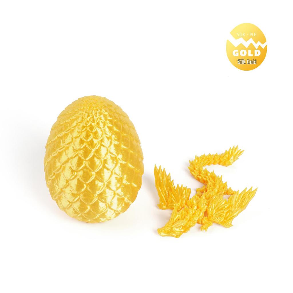 3D Printed Luminous Dragon Egg & Movable Crystal Dragon Toy Set for Kids