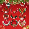 Weihnachts-Strickschal für Haustiere & Katzen-Lätzchen-Anhänger