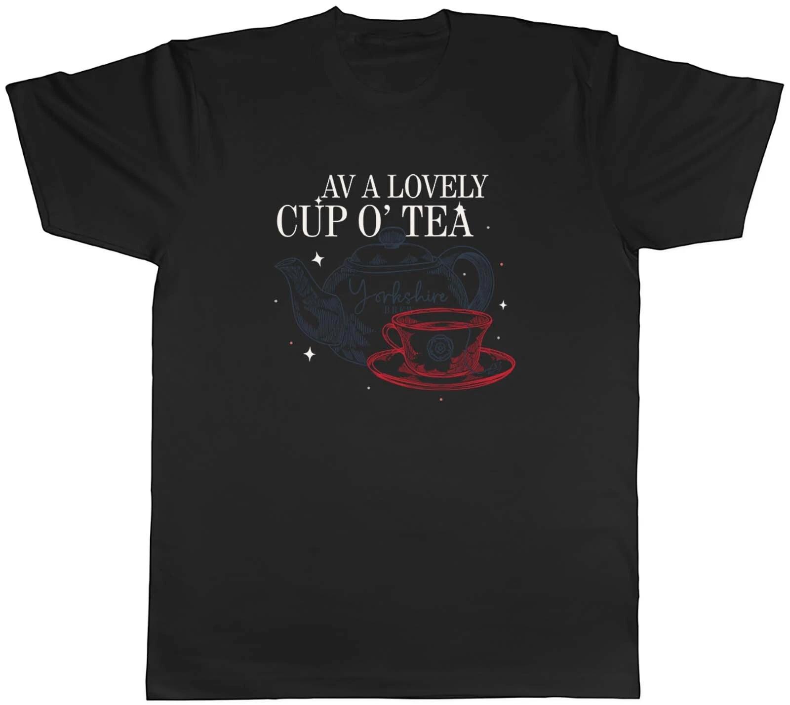 Yorkshire Day Mens T-Shirt Lovely Cup O Tea Funny Unisex Tee Gift XL