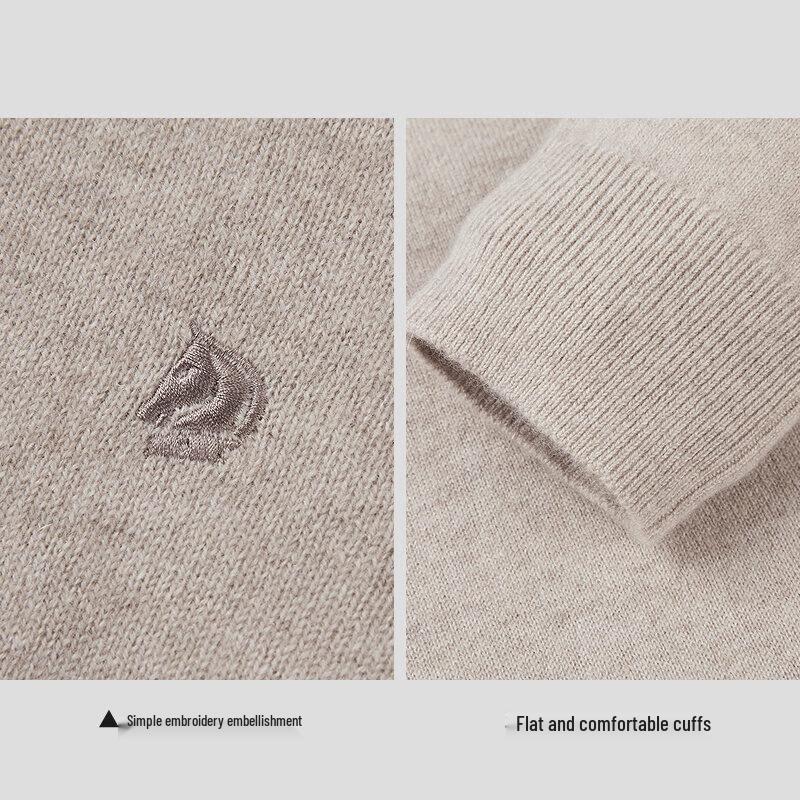 HLA Men's Cashmere Blend Crew Neck Pullover Sweater