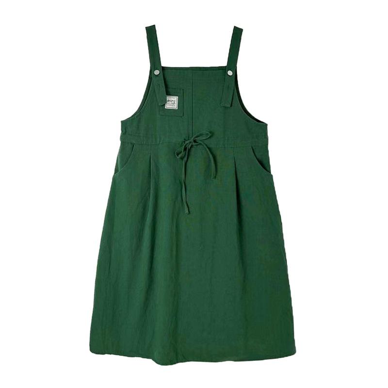 Autumn New Fashion Waist and Thin Temperament Denim Strap Skirt Women