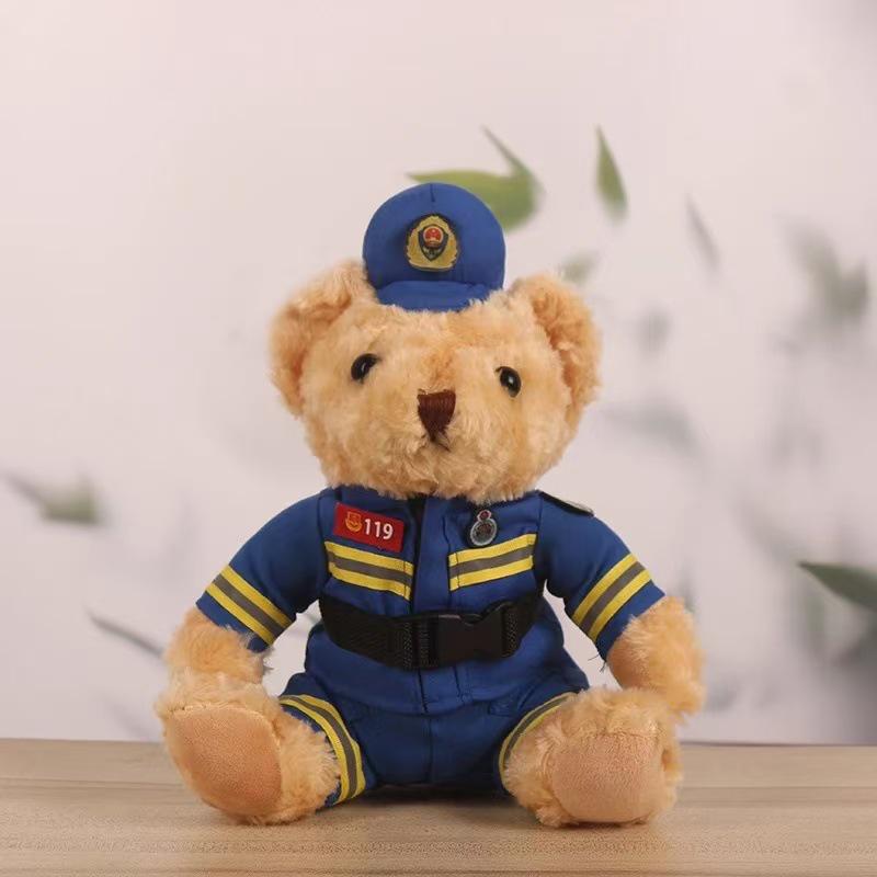 

Плюшева іграшка Ведмідь Дорожньої Поліції - Ведмідь Тедді Пожежник у формі М яка лялька для дівчаток та дітей 25 cm