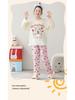 Korean Girls' Lace Long-Sleeve Cotton Pajama Set - Medium & Large Sizes for Spring/Autumn