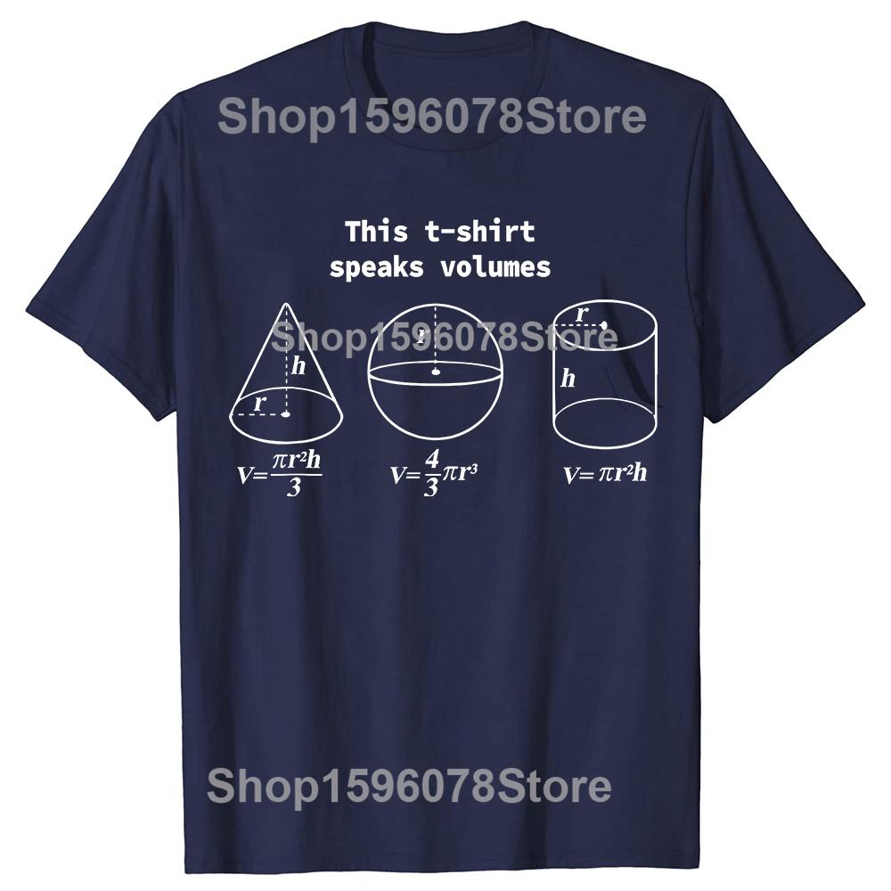 This TShirt Speaks Volumes Funny Maths Science Men Womens Fashion Casual Tshirt Loose Oversized Mathematicians T Shirt