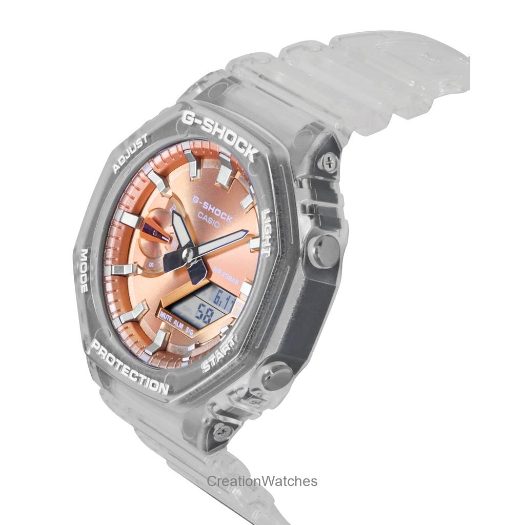 Casio G-Shock Analog Digital Resin Strap Bronze Dial Quartz GA-2100BM-7A5 200M Unisex Watch