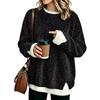 Women's Fashion Flannel Neck Two-Piece Leopard Print Top, Casual Paneled Blouse
