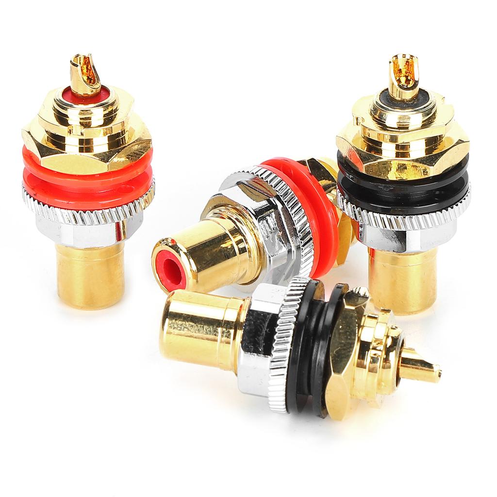 Monosaudio C401G RCA Socket Pure Copper 24K Gold Plated RCA Female Socket Terminal
