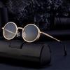 2025 Men's Retro High-End Metal Oval Frame Round Sunglasses.