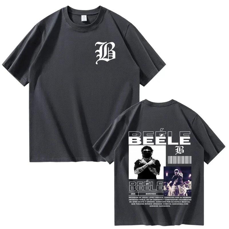 Rapper Beele Fashion New Album Tour Mens High Quality Short Sleeve Tshrits Harajuku Tees Streetwear Cozy Tshrits Gothic Clothes