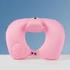 U-Shaped Press To Inflate Pillow Soft Neck Support Cushion Convenient Neckrest Pad  Tourist