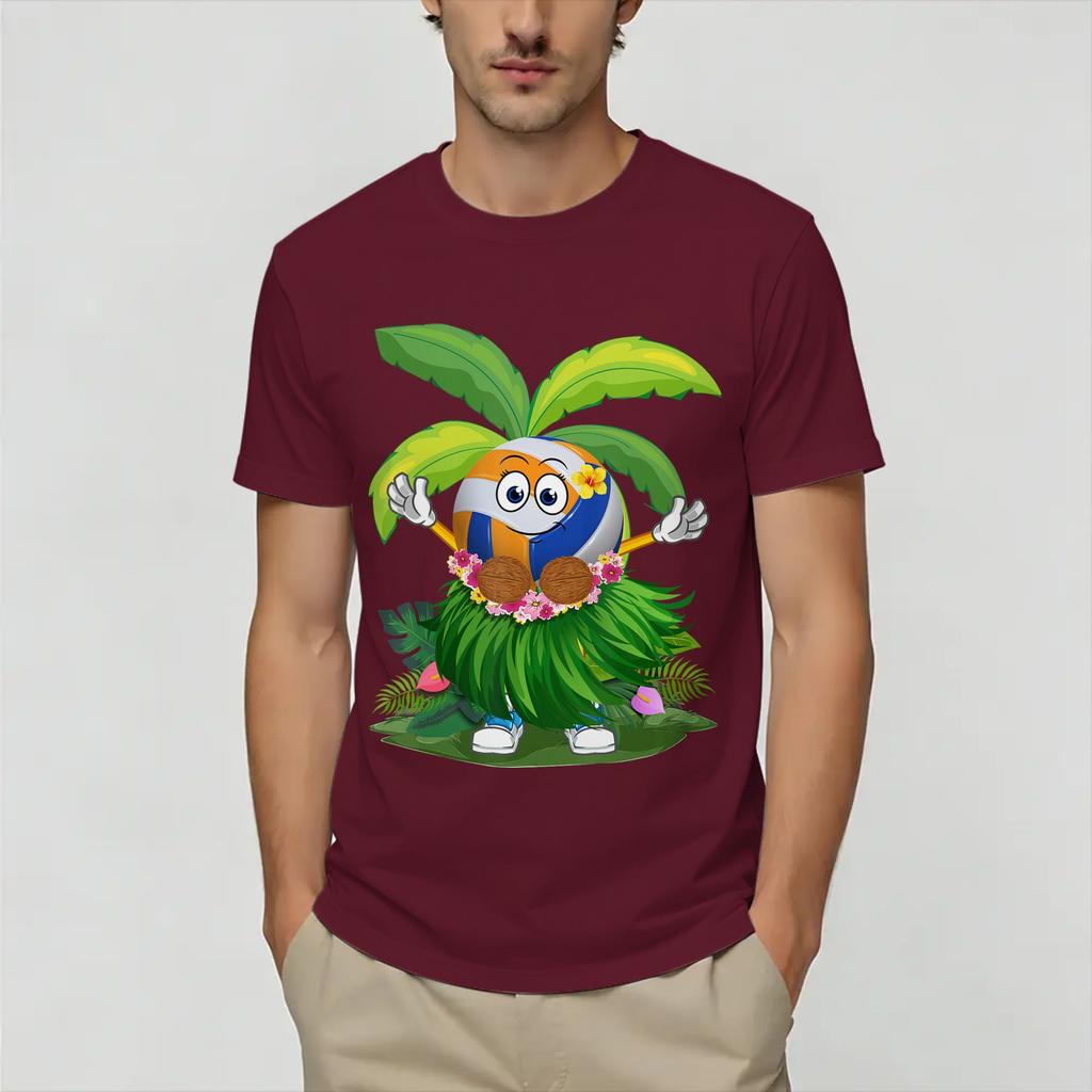 Mine Seagull Funny Beach Volleyball TShirts for Unisex Casual Pure Cotton Tees Round Collar Short Sleeve T Shirts Big Size Tops