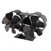 Fireplace Fan Quiet Operating 180 220CFM 1400rpm Aluminum Alloy 6 Blade Heat Powered Wood Stove Fan